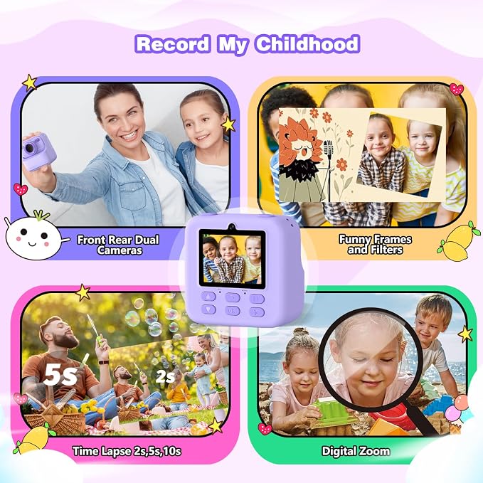 masterbee Kid Camera Instant Print Photo, Birthday Gifts - Image 3