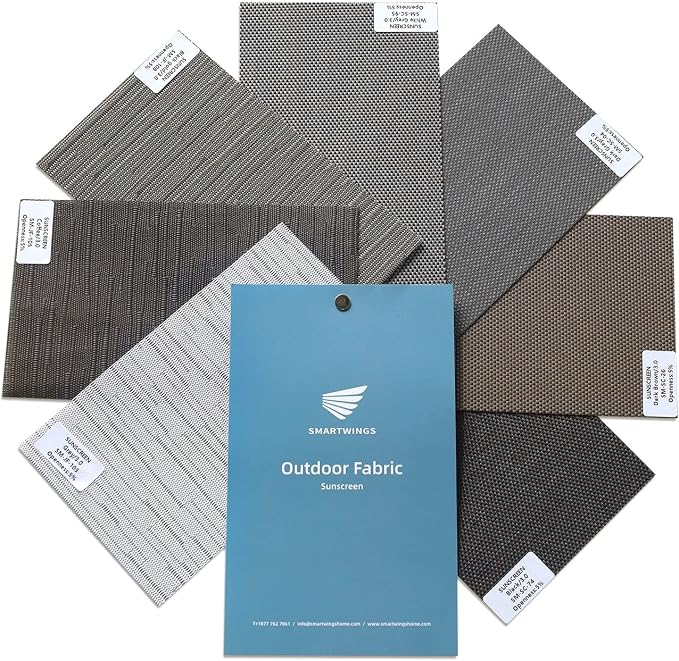 SmartWings Motorized Outdoor Patio Shades Roll Up Blinds by SmartWings