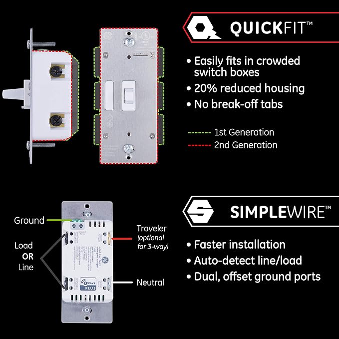 Enbrighten Z-Wave Smart Toggle Light Switch - Image 3