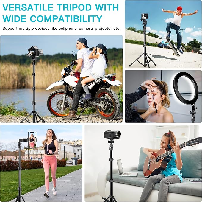 74" Flexible Phone Tripod, Tall Cell Phone Tripod - Image 7