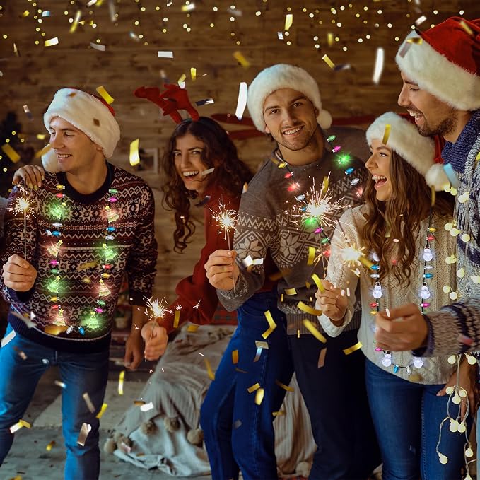 Traplace 6PCS Christmas Light Necklace Light up, 3 Glow Modes Festive - Image 5