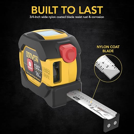 LEXIVON 2 in 1 Digital Laser Tape Measure | 130ft/40m Laser Distance Meter - Image 2