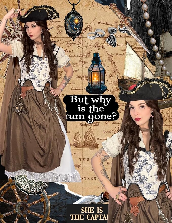 SCARLET DARKNESS Bustier Tops for Women Renaissance Floral Lace Up Bodyshaper - Image 2