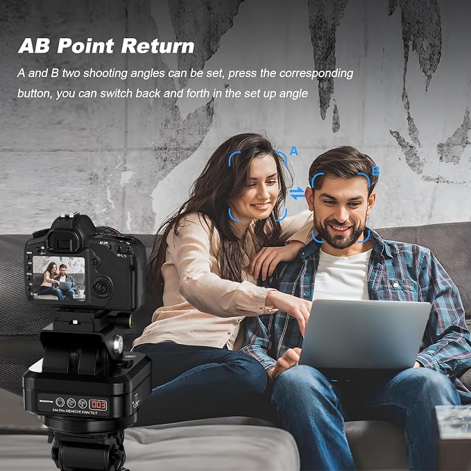 Soonpho M4 Pro Motorized Tripod Head, Rotating Panoramic Control 360° Pan Tilt - Image 2