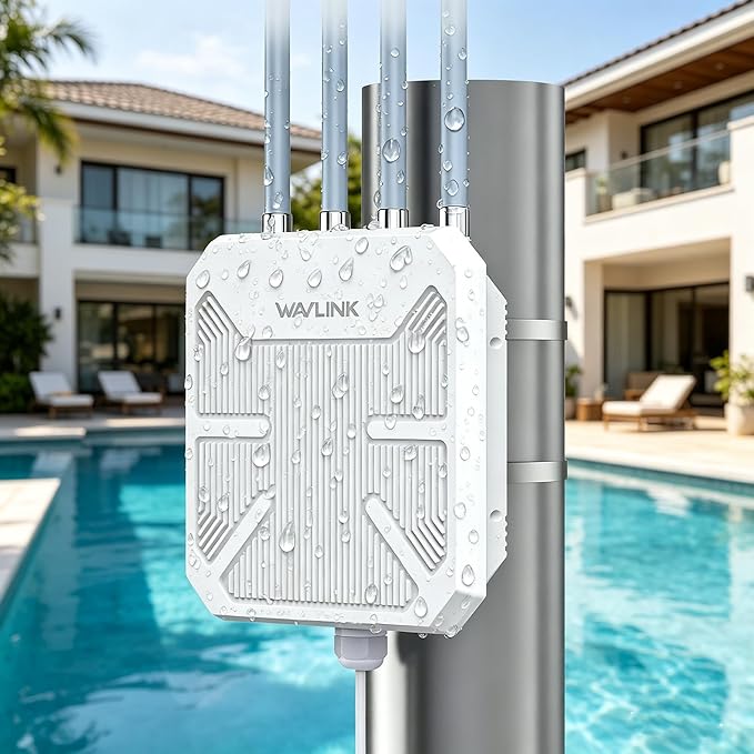 2026 AX1800 WiFi 6 Outdoor WiFi Extender, WAVLINK Long Range WiFi Extender by WAVLINK%C2%AE