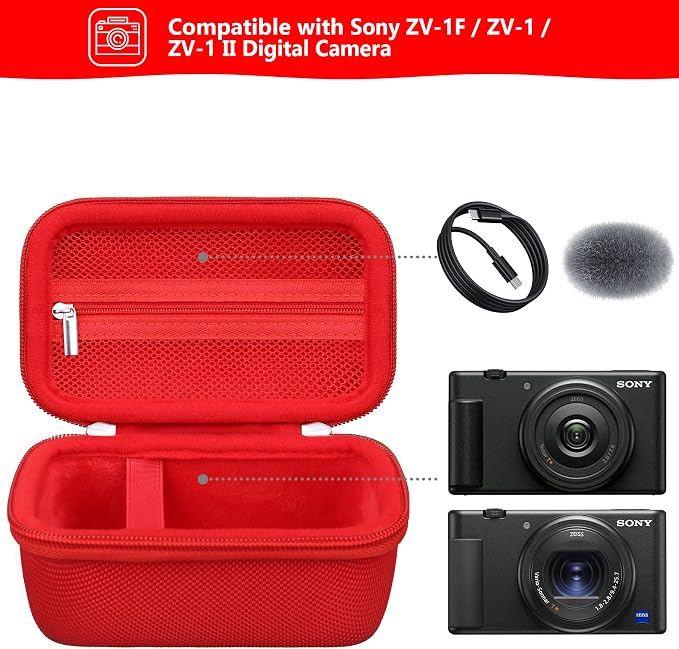 Hard Travel Case for Sony ZV-1F / ZV-1 / ZV-1 II Digital Camera, Vlogger Camera - Image 2