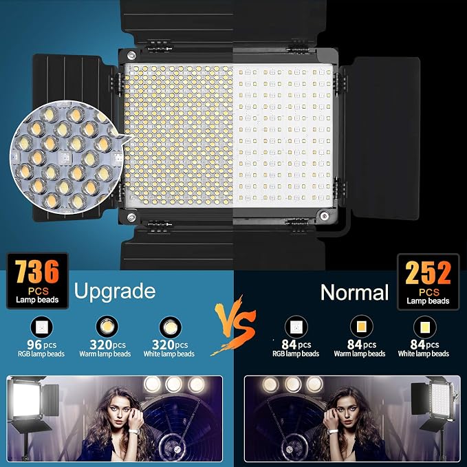 GVM RGB LED Video Light with Bluetooth Control, 360° Full Color 1000D PRO Video - Image 11