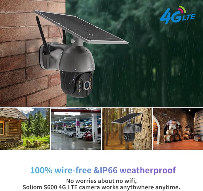 SOLIOM S600 3G/4G LTE Solar Powered Cellular Security Camera Wireless Outdoor - Image 2