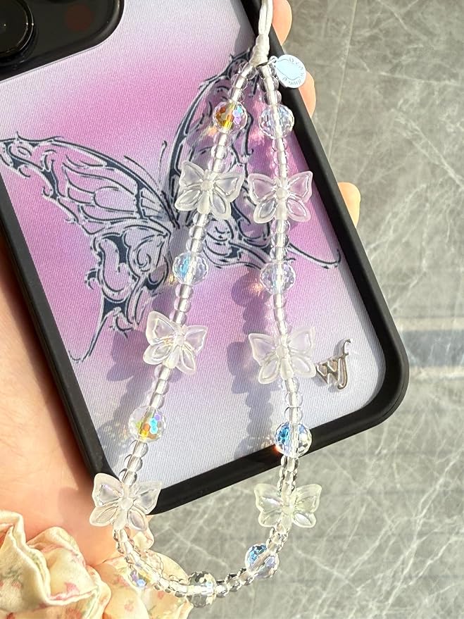 Drawwind Phone Charm Beaded Wristlet Strap Universal Cell Phone Lanyard Cute - Image 3