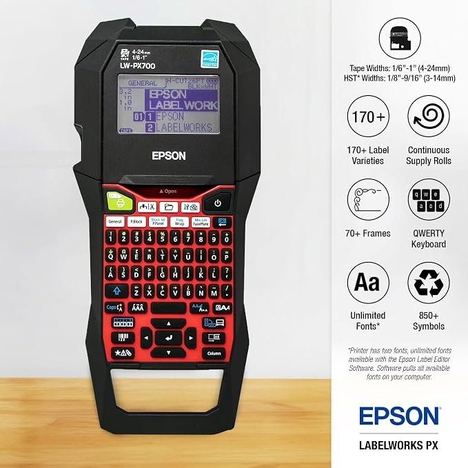 LABELWORKS Epson LW-PX700 Industrial Label Maker Kit - Image 5