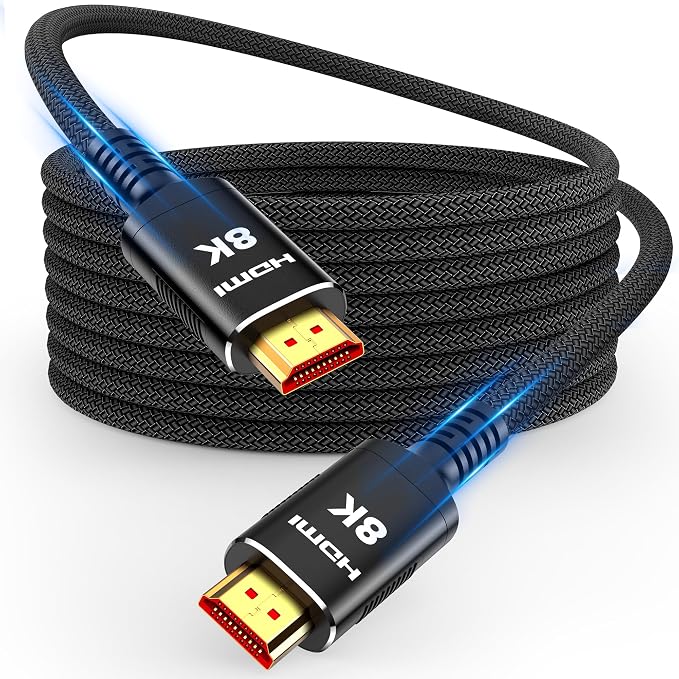 Snowkids 8K HDMI Fiber Optic Cable Long 2.1 75FT/23M, Unidirectional 48Gbps by Snowkids