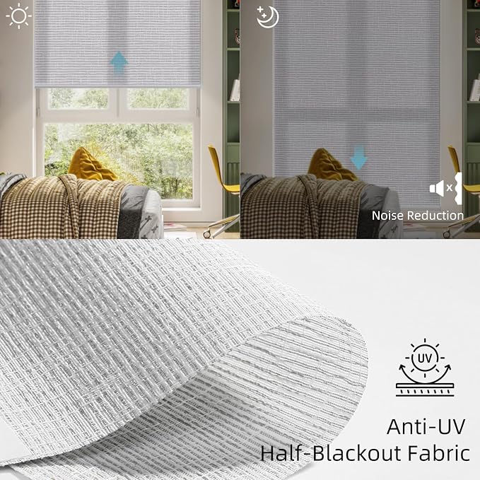 SmartWings Motorized Light Filtering Shades, Work - Image 5
