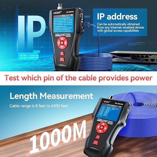 NOYAFA NF-8601W Network Cable Tester, LAN Ethernet Cable Tester RJ45 UTP STP - Image 3