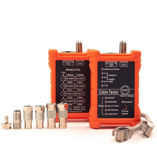 TEMPO Communications PA1594 Network Cable Tester | LAN & AV Cable Continuity by TempoCommunications-TestandMeasurementTools