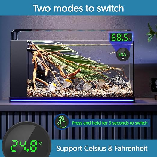 QZQ Fish Tank Thermometer Aquarium Thermometer Wireless Touch Stick Digital - Image 3