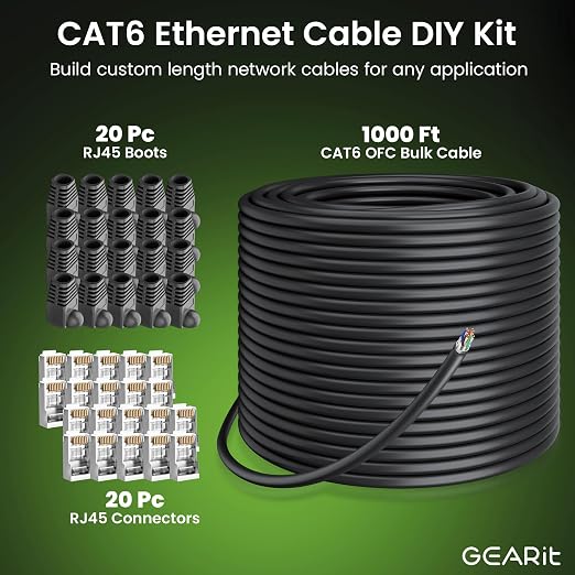 GEARit Cat6 Outdoor Ethernet Cable 23AWG OFC Pure Copper, Waterproof, Direct - Image 6