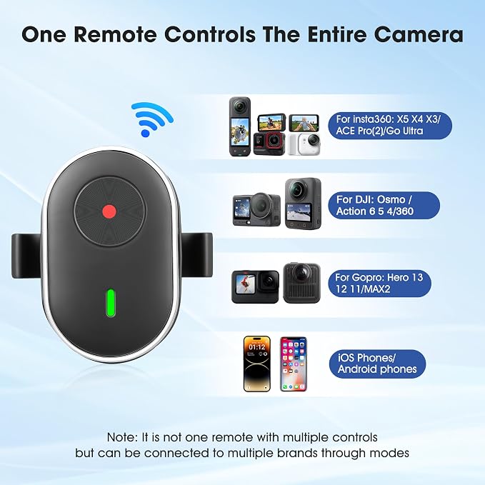 Remote for insta360 GO Ultra/X5/X4 Air/X3/Ace Pro 2 Mini Ring Control for Gopro - Image 6