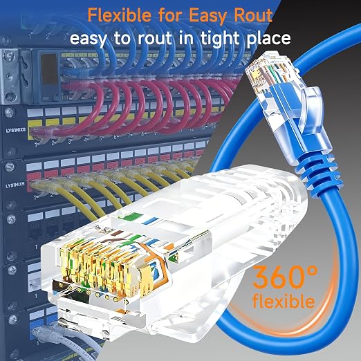 Cat6 Ethernet Patch Cable 6 ft for Data Centers, 10G Network, Home and - Image 3