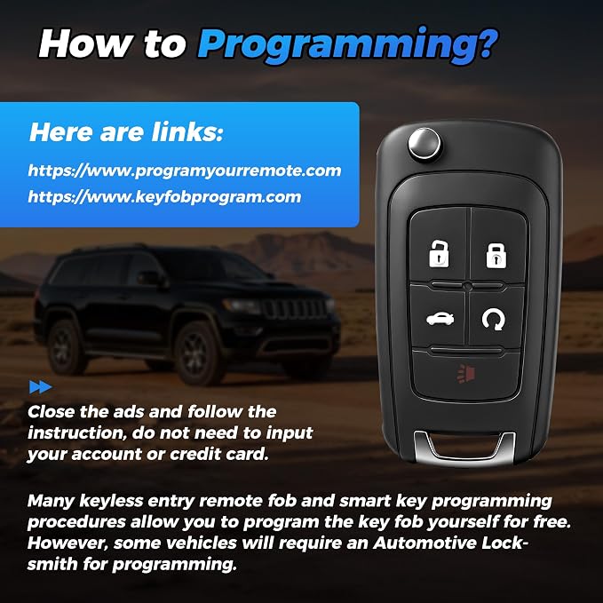 Key Fob 2Pcs 13504199 Compatible - Image 3