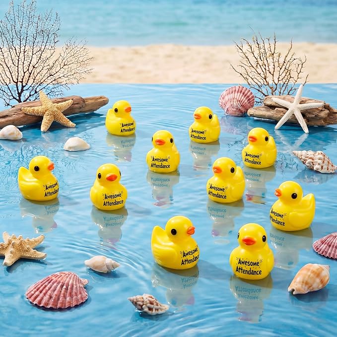 Skylety 50 Pcs Awesome Attendance Resin Duck, Perfect Attendance Awards - Image 6