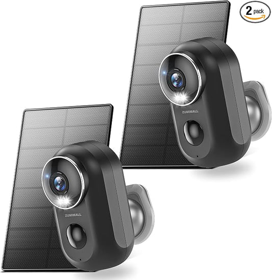 ZUMIMALL Solar Security Cameras Wireless Outdoor, Solar Camera Outdoor Wireless by ZUMIMALL