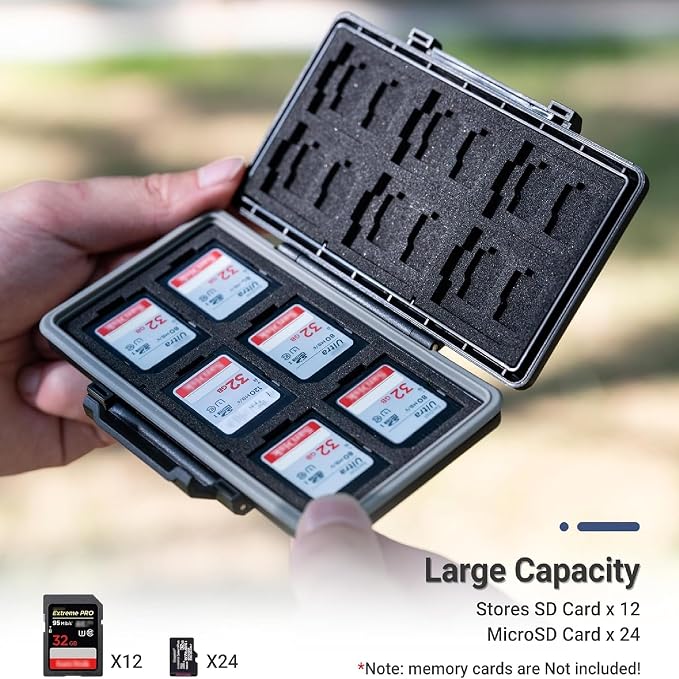 36 Slots Memory Card Case Water-Resistant Anti-Shock Memory Card Wallet - Image 2