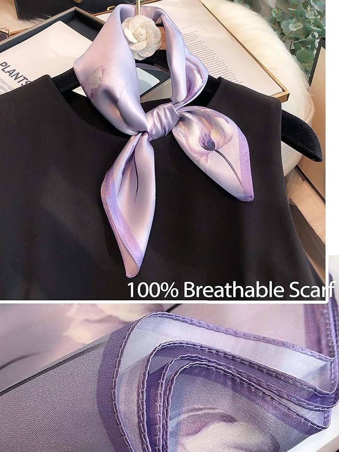 Silky Scarf for Women Lightweight Satin Bandanas Neck Hair Wrap For Sleeping - Image 3