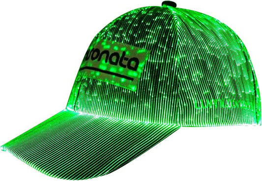 lumisonata LED Cap Fiber Optic Hat EDM Baseball Caps Light Up 7 Colors Glowing by LUMISONATA