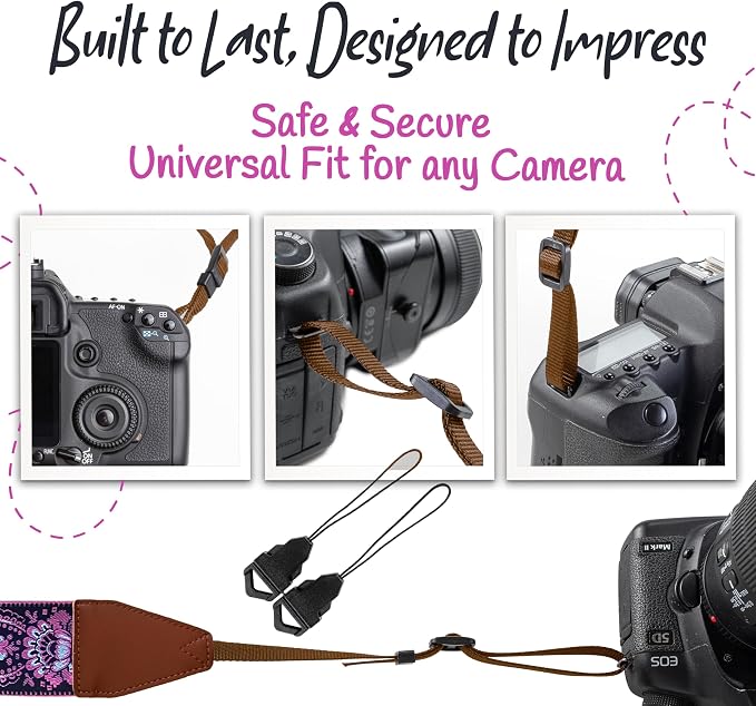 Art Tribute Camera Strap For Photographers Padded Universal Fit Neck Shoulder & - Image 7
