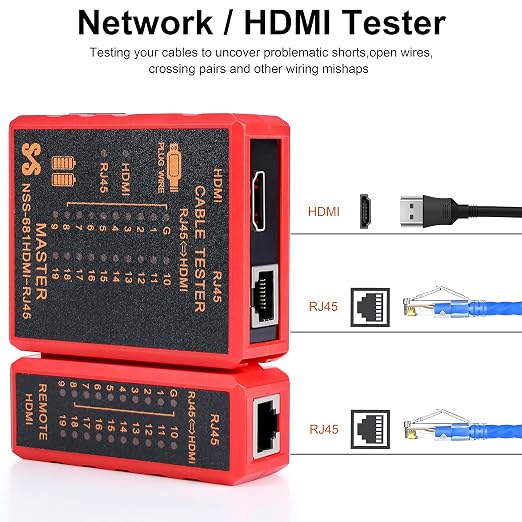 HDMI Tester Portable High Definition Network Cable Tester Checker - Image 2
