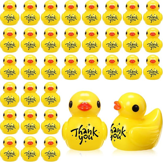 Skylety 50 Pcs Thank You Gifts Mini Resin Ducks Employee Appreciation Gifts by Skylety
