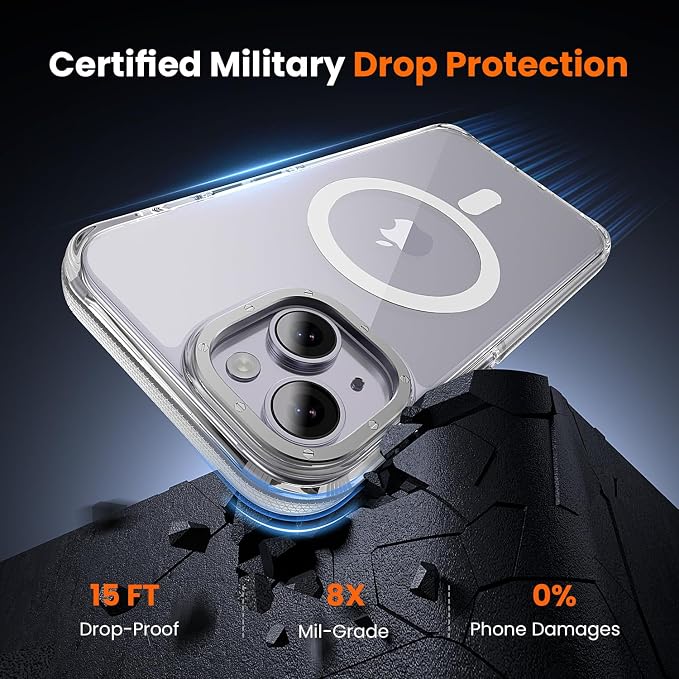 toushion 3 in 1 for iPhone 14 Case Clear - Image 3
