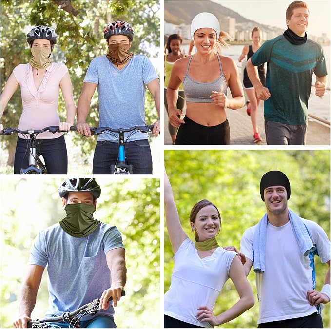Geyoga 6 Pieces Summer UV Protection Cooling Neck Gaiter Face Clothing Neck - Image 6