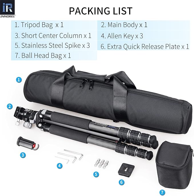 Carbon Fiber Tripod-INNOREL GT284C Professional Compact Tripod - Image 7