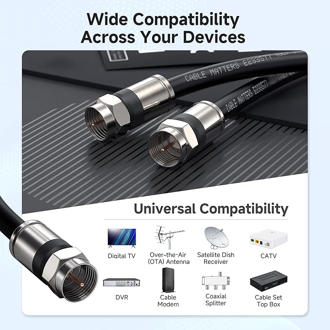 Cable Matters RG6 Coaxial Cable - 3ft - Image 5