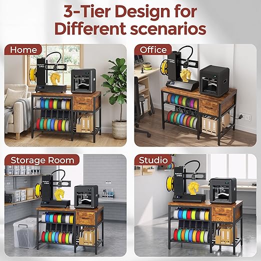 3D Printer Stand with Filament Storage – Heavy Duty Metal 3D Printer Table with - Image 6