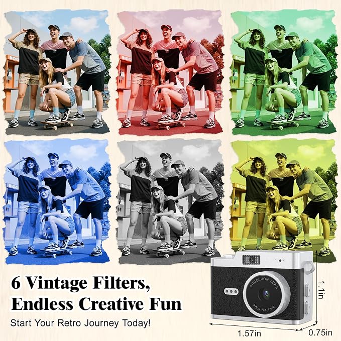 Mini Keychain Camera, Retro 1080P Pocket Camera 32GB Card Ultra-Portable Tiny - Image 4