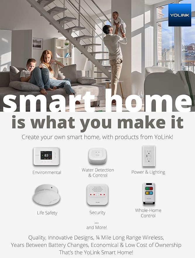 YoLink Smart Thermostat, Now Heat Pump Compatible, Android & iOS App, YoLink - Image 6