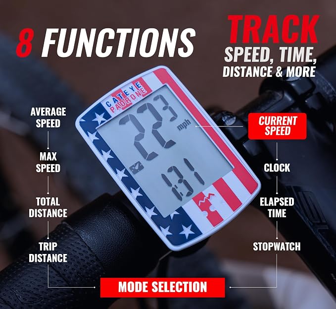 CATEYE Padrone Wireless Bike Computer – Oversized Display Cyclocomputer - Image 4
