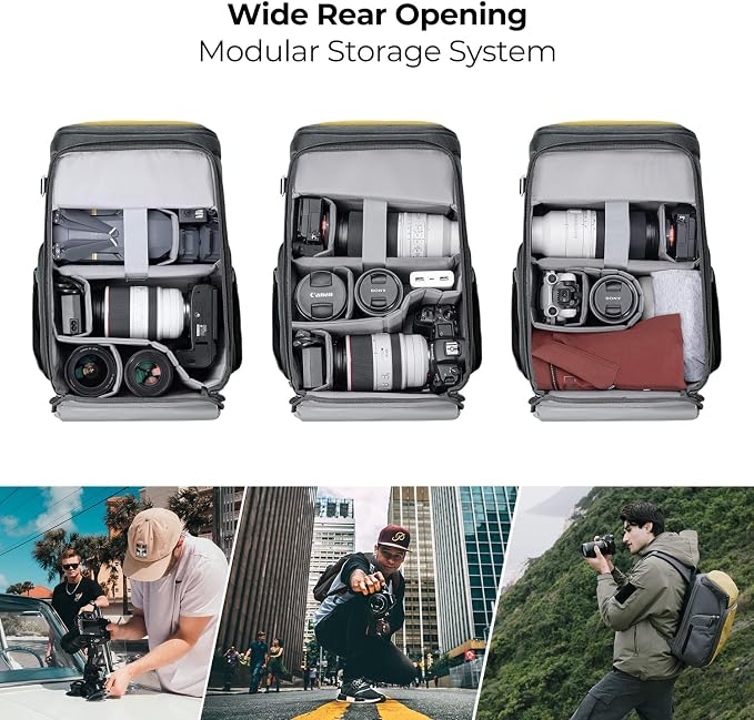 K&F CONCEPT Professional Camera bag Backpack 25L Large Capacity Camera Case - Image 3