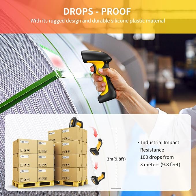 NETUM Upgraded QR Industrial Bluetooth Barcode Scanner - Image 9