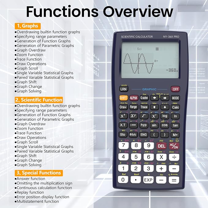 Graphing Scientific Calculators ROATEE 36X Pro Office Calculators - Image 4