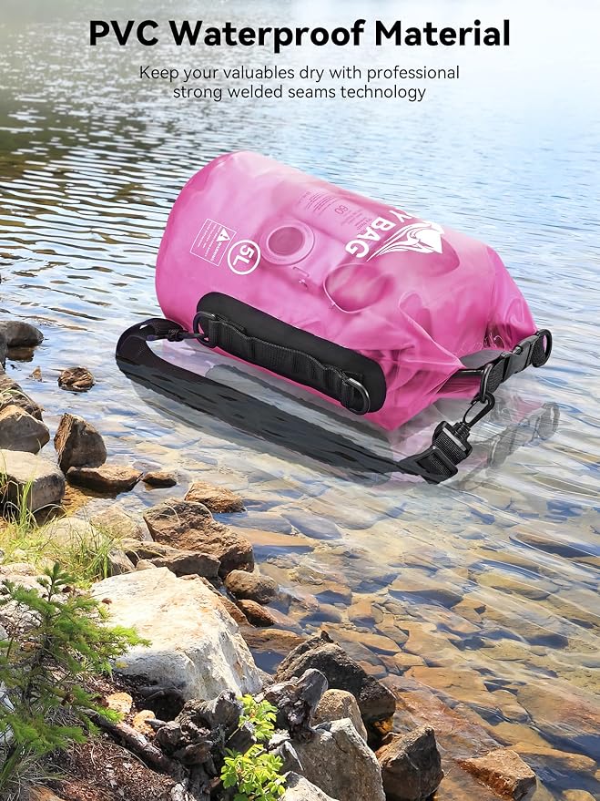 HEETA Dry Bag Waterproof for Women Men, 5L/10L/20L/30L/40L Roll Top Lightweight - Image 3