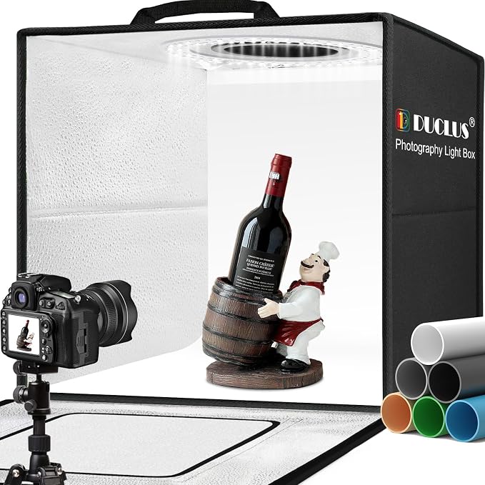 DUCLUS Light Box Photography 20" x 20", Large Portable Photo Studio Light Tent by DUCLUS