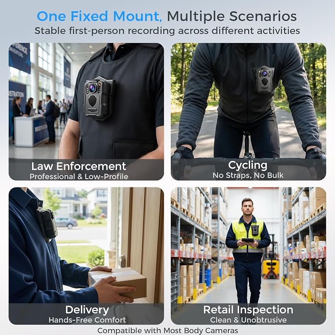 Body Camera Mount, Universal Camera Mounts & Clamps Fit - Image 4