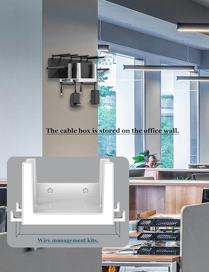 Wall Mount Shelf for WiFi Router, TV Box, Universal Cable Box Shelf Compatible - Image 4