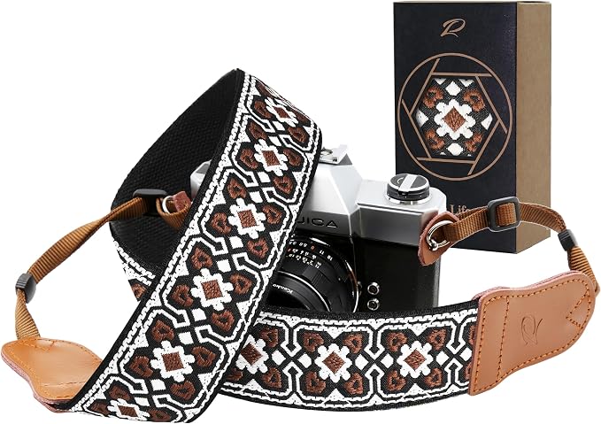 Padwa Lifestyle Brown Flower Camera Strap by PadwaLifestyleCameraStrap