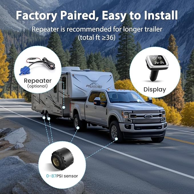 Tymate TM7 Tire Pressure Monitoring System, Wireless TPMS - Image 4