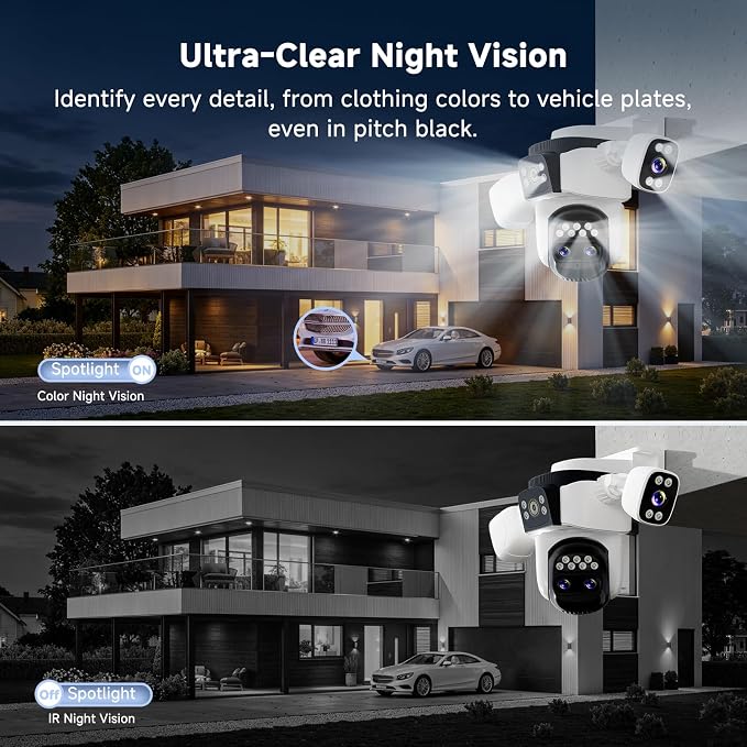 VSTARCAM 4-Lens Security Cameras Wireless Outdoor, 2K 360° PTZ Plug-in Outdoor - Image 5