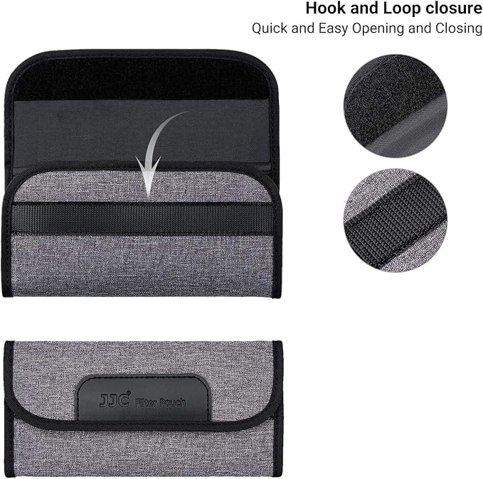 JJC 4 Pockets Filter Case for Round Filter Up to 58mm, Foldout Lens Filter Pouch - Image 5